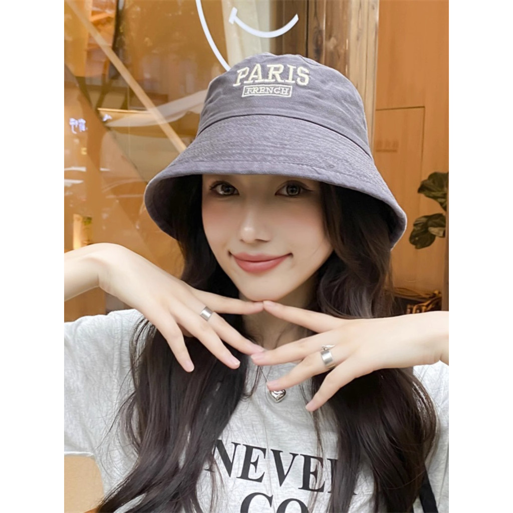 Nón Tai Bèo Thêu Chữ Phong Cách Nhật Bản Thời Trang Xuân Hè Cho Nữ