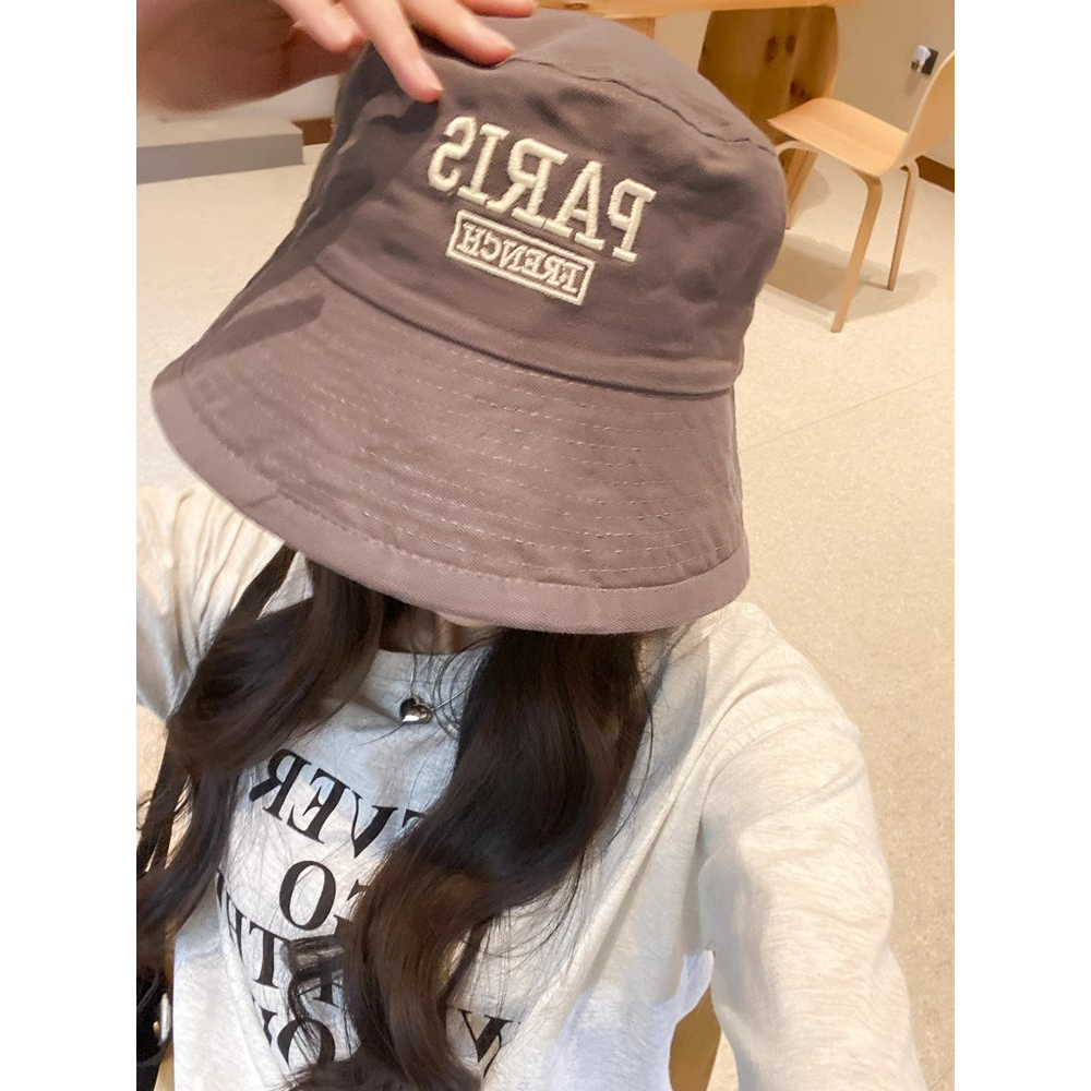 Nón Tai Bèo Thêu Chữ Phong Cách Nhật Bản Thời Trang Xuân Hè Cho Nữ