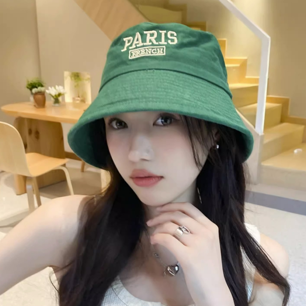Nón Tai Bèo Thêu Chữ Phong Cách Nhật Bản Thời Trang Xuân Hè Cho Nữ