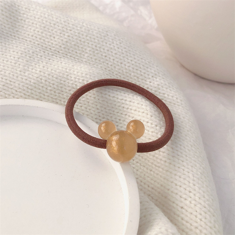 Dây Cột Tóc Màu Kẹo Hình Chuột Mickey Dễ Thương Cho Nữ