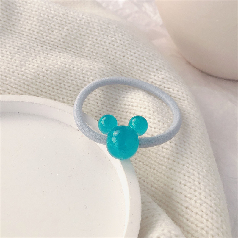 Dây Cột Tóc Màu Kẹo Hình Chuột Mickey Dễ Thương Cho Nữ