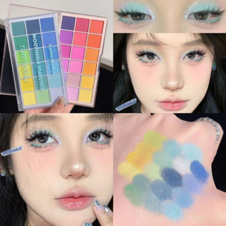 Miss Lara18 Màu Phấn Mắt Tự Nhiên Không Dễ Tháo Rời Matte Rainbow Palette Châu Âu Mỹ Sân Khấu Trang Điểm