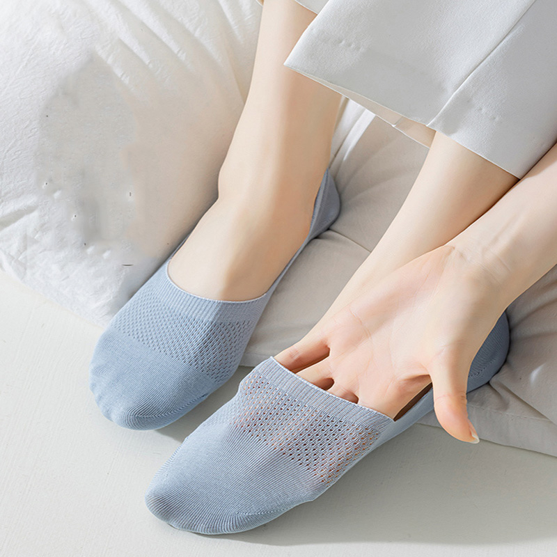 FHYL Vớ Lưới Cotton Mỏng Vô Hình Nhiều Màu Sắc Khử Mùi Mùa Hè Hàn Quốc Cho Nữ