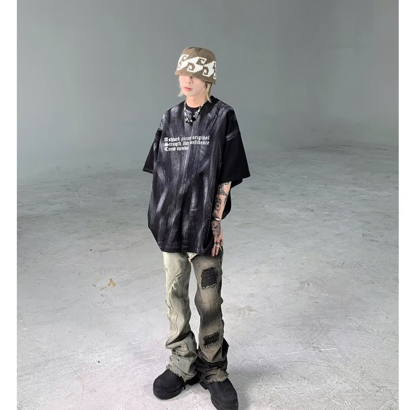 Áo Thun Tay Ngắn Cổ Tròn Dáng Rộng In Họa Tiết Thời Trang Mùa Hè Cho Nam