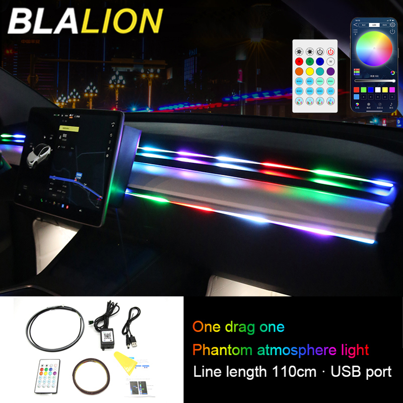 Dây Đèn LED Neon EL / Điều Khiển Từ Xa Trang Trí Xe Hơi