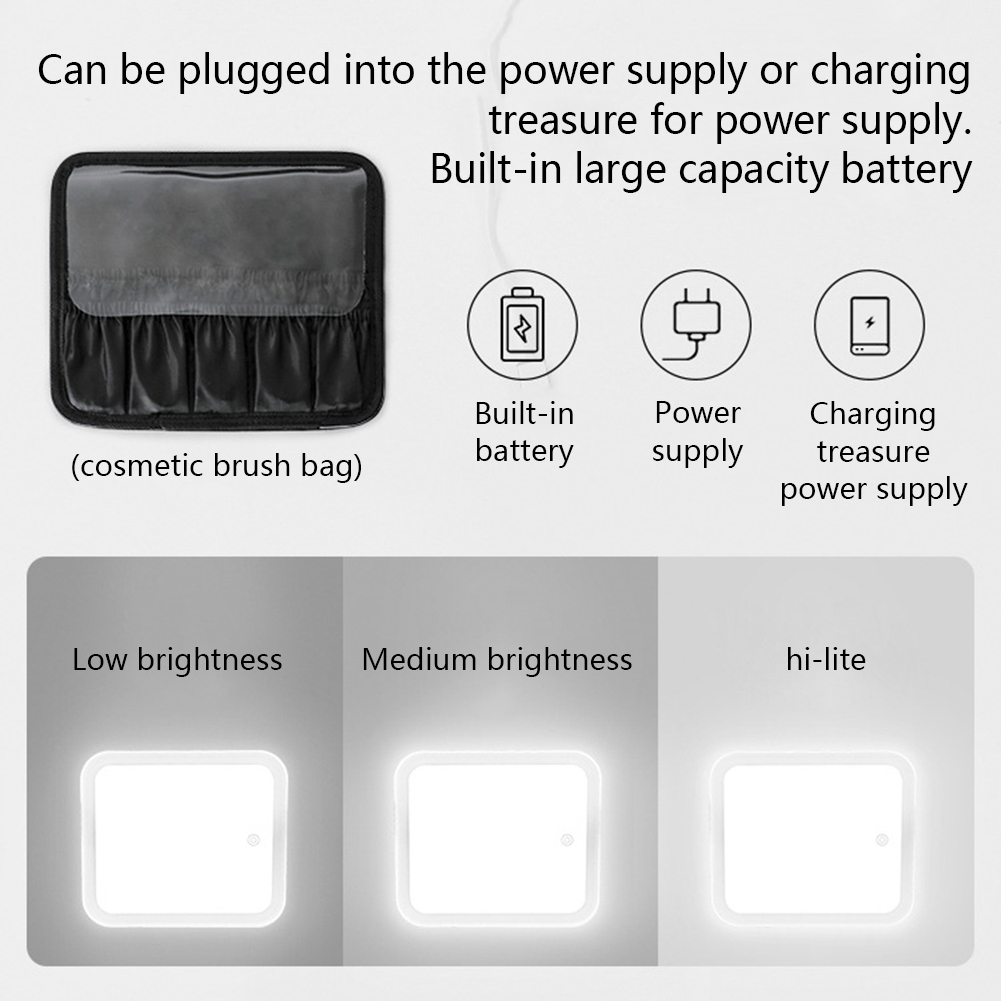 Túi Đựng Mỹ Phẩm Có Đèn LED Thông Minh Kích Thước Lớn Mẫu 2023 Mới Có Gương Trang Điểm Cho Nữ