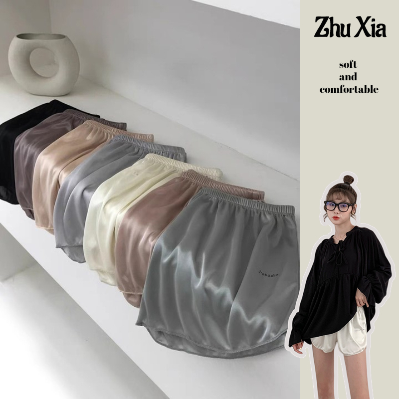 Zhu Xia Quần Lót Bảo Hộ Bằng Lụa Mỏng Nhẹ Chống Lộ Hàng Quyến Rũ Dành Cho Nữ Mặc Ở Nhà