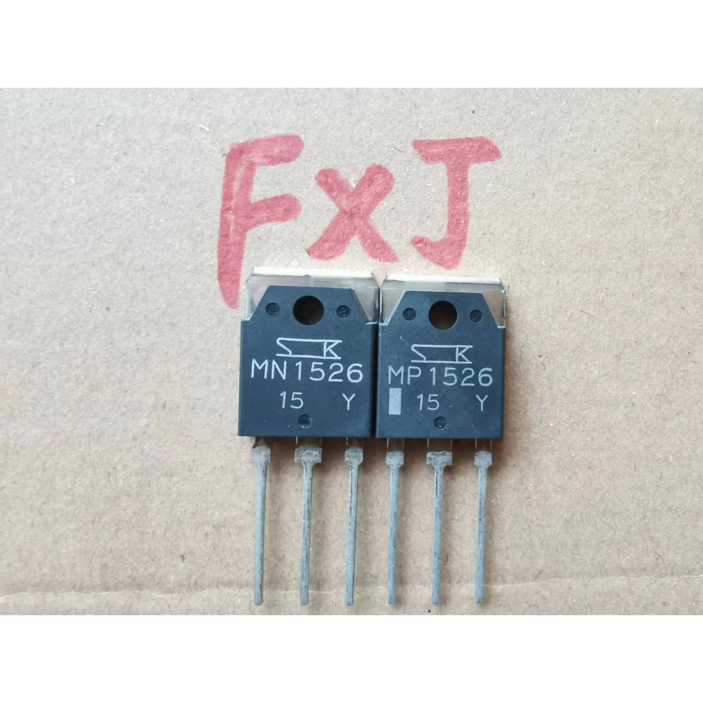 Công suất cao (1 Cặp) MP1526 + MN1526 Bộ khuếch đại công suất âm thanh Cặp ống TO-3P SANKEN pxc4 (1)