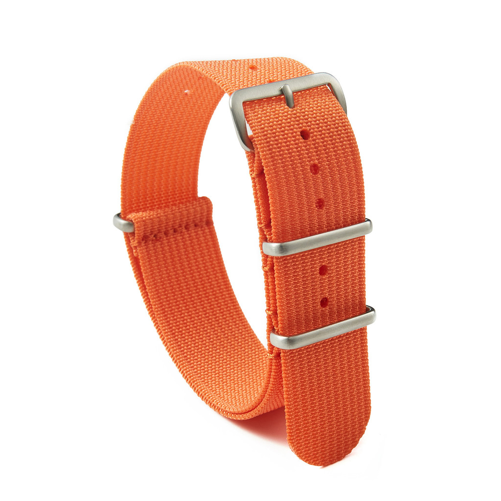 Dây Đeo Đồng Hồ Bằng Nylon Dệt Màu Trơn Chất Lượng Cao 18 / 20 / 22mm Cho Nam
