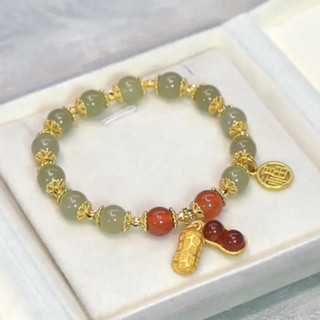 Vòng Tay Hạt Đậu Phộng Màu Gradient Phong Cách Fu 2023 Mới Cho Nữ