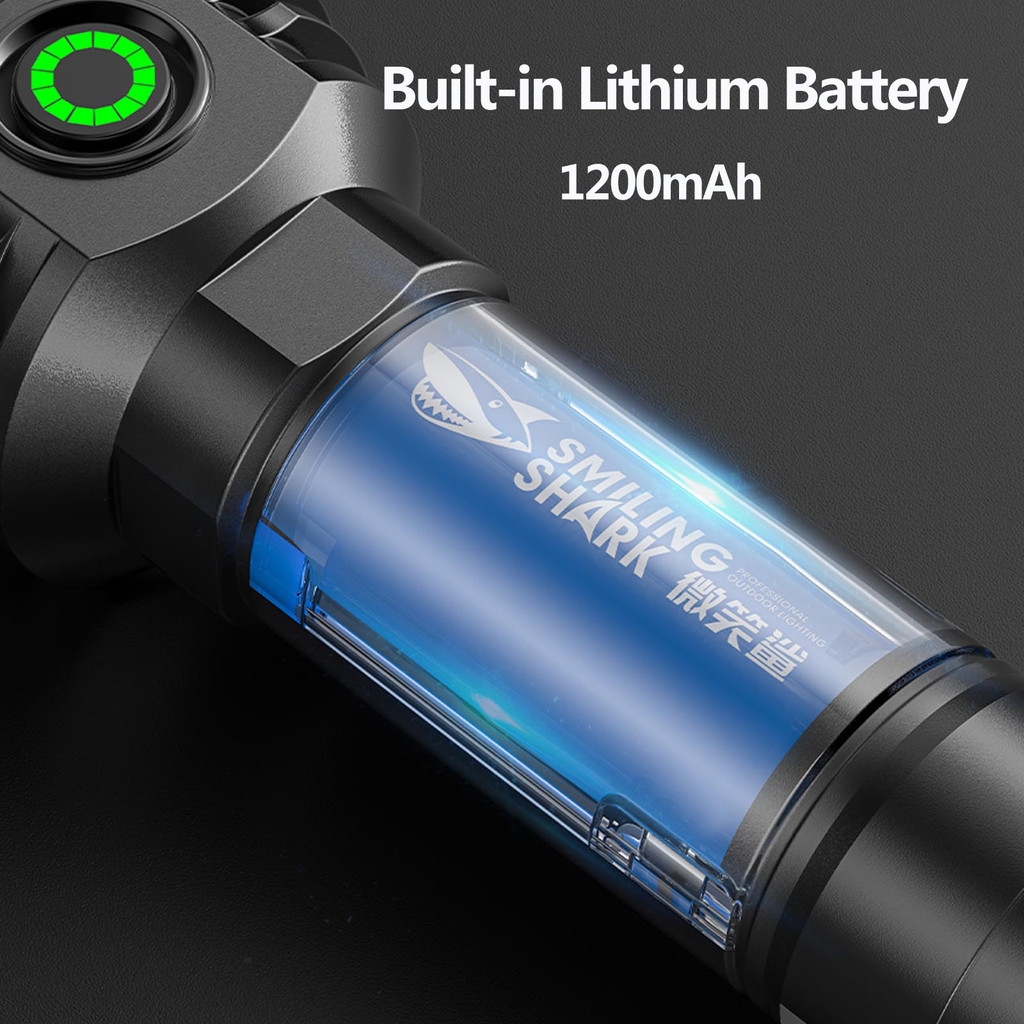 SmilingShark SD0403A Đèn Pin Led Mini Siêu Sáng Sạc USB 4 Chế Độ Cho Hộ Gia Đình Đi Cắm Trại Ngoài Trời