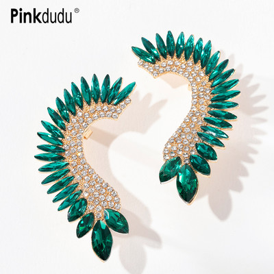 Khuyên tai PINKDUDU PD882 hợp kim đính đá nhiều màu sắc phong cách Boho thời trang cho nữ