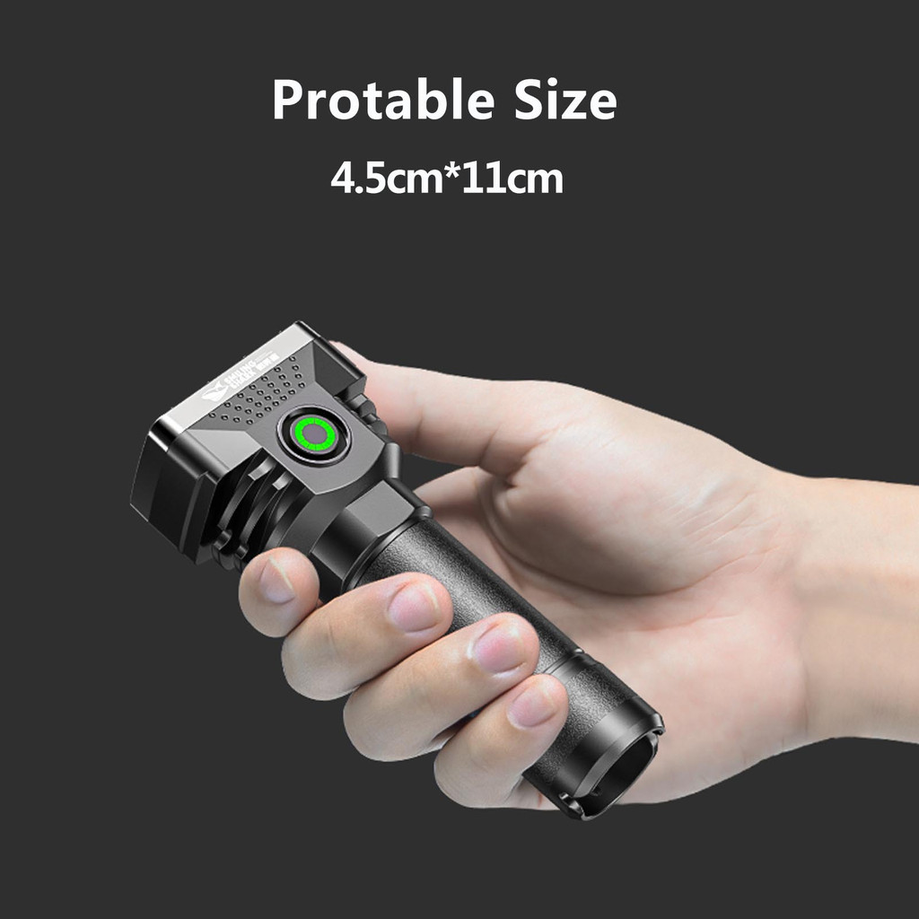 SmilingShark SD0403A Đèn Pin Led Mini Siêu Sáng Sạc USB 4 Chế Độ Cho Hộ Gia Đình Đi Cắm Trại Ngoài Trời