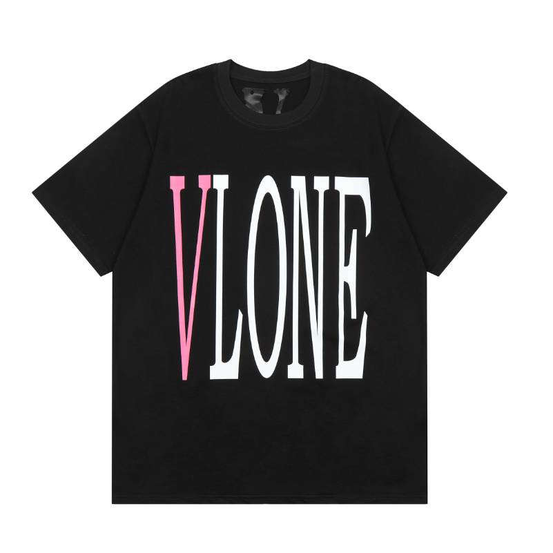 Áo Thun Tay Ngắn In Chữ VLone Màu Hồng Thời Trang
