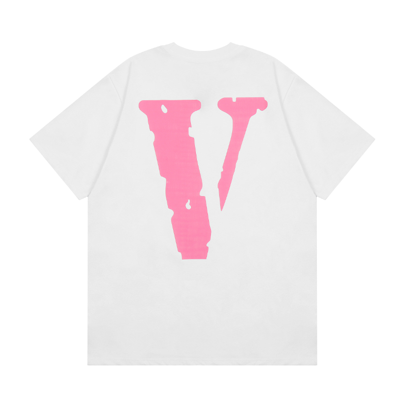 Áo Thun Tay Ngắn In Chữ VLone Màu Hồng Thời Trang