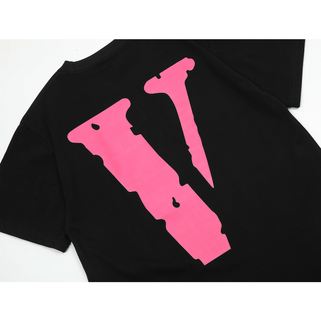 Áo Thun Tay Ngắn In Chữ VLone Màu Hồng Thời Trang