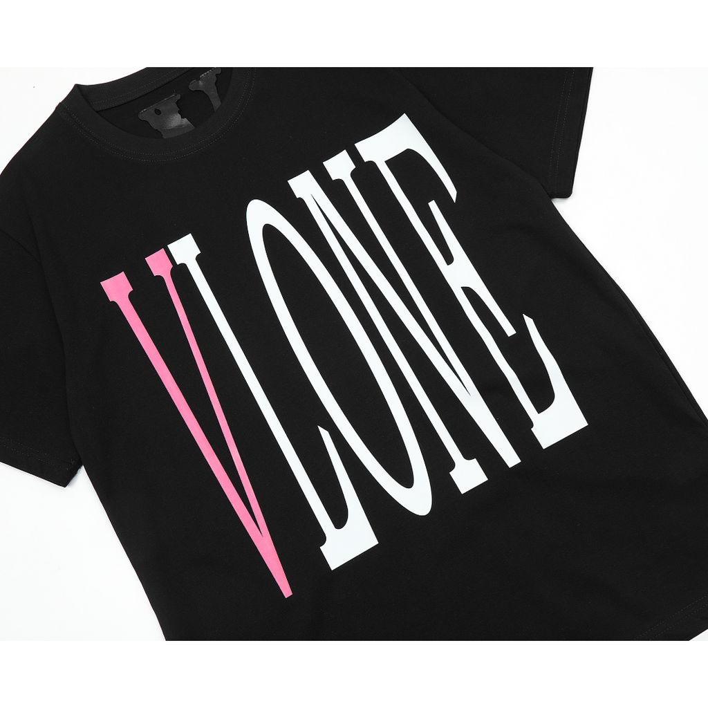 Áo Thun Tay Ngắn In Chữ VLone Màu Hồng Thời Trang
