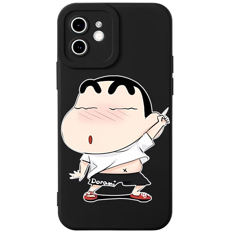 Ốp lưng GUMAN Mềm đen hoạt hình dễ thương đẹp Cho iPhone 15 14 13 12 11 Pro Max SE 2020 X XR XS 8 7 ip 6S 6 Plus kute XYB1791