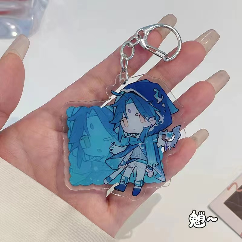 Móc Chìa Khóa Bằng Acrylic In Hình Genshin Va Chạm HutaoTighnari Xiao Wendy Zhongli