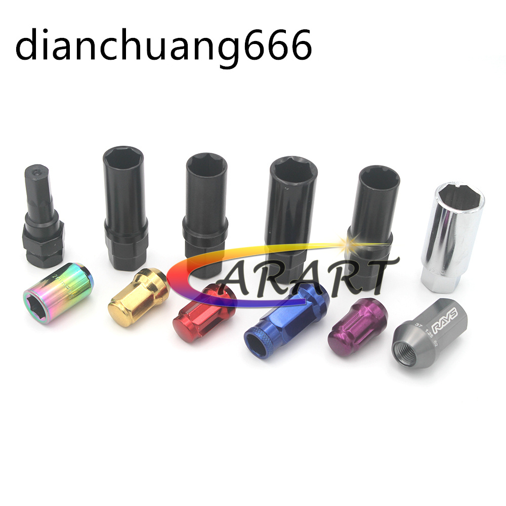 Lục Giác 6 / 7 Điểm Khóa Bánh Xe Đai Ốc Ổ Cắm Tác Động Cho 16.517 / 19MM Bộ Chuyển Đổi (allen key type) Saiz M12
