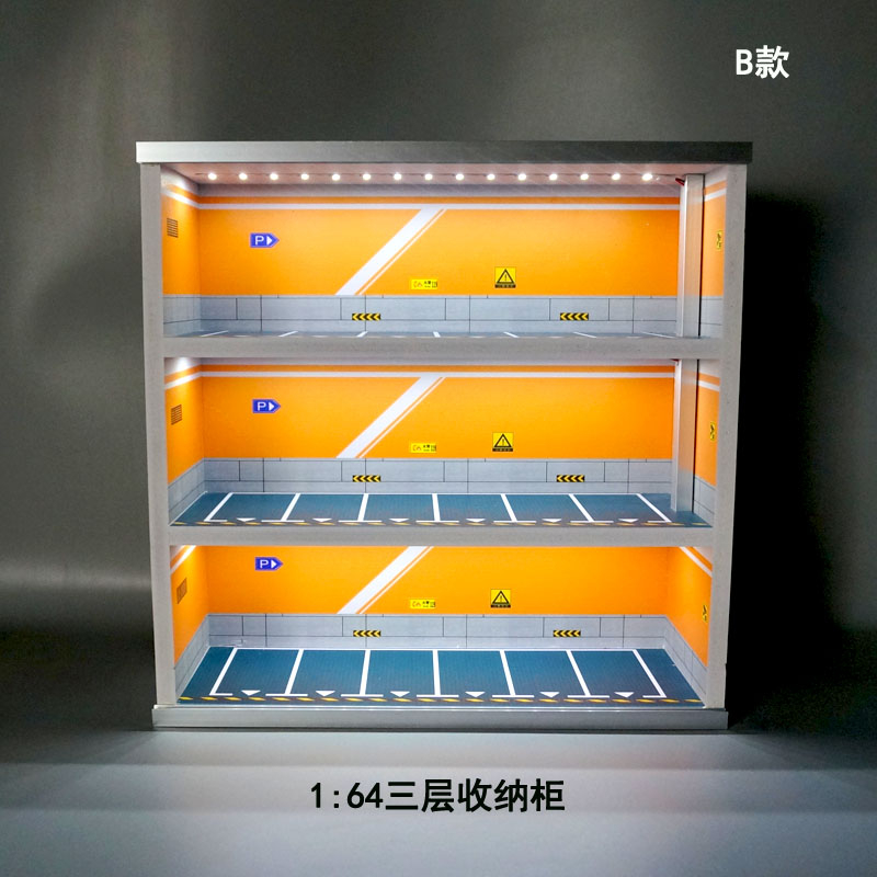 Mô Hình Xe Hơi Diorama Có Đèn LED Chống Bụi Tỉ Lệ 1 / 64