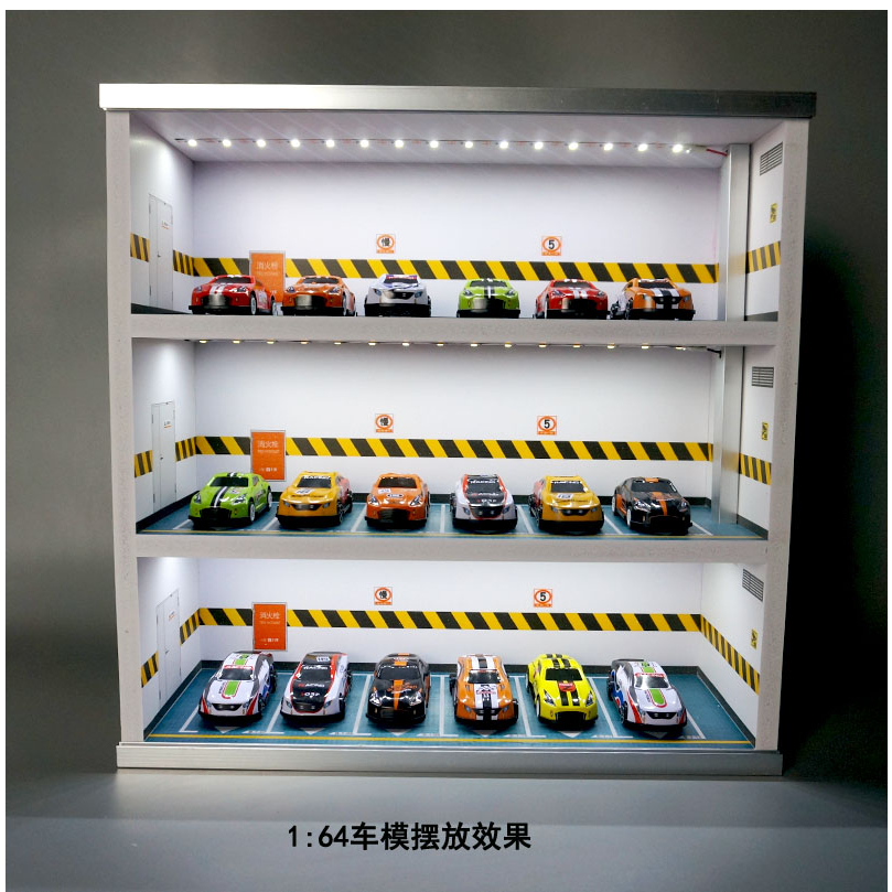 Mô Hình Xe Hơi Diorama Có Đèn LED Chống Bụi Tỉ Lệ 1 / 64