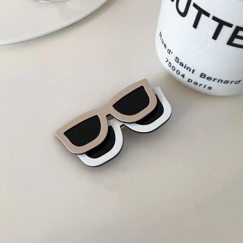 Kẹp Tóc Hình Mỏ Vịt Đeo Kính Râm Trái Tim Dễ Thương Vui Nhộn Kiểu Nhật Hàn Cho Bạn Gái