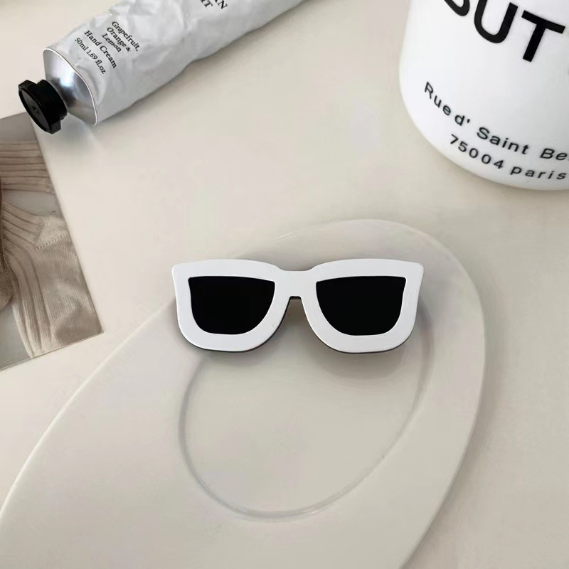 Kẹp Tóc Hình Mỏ Vịt Đeo Kính Râm Trái Tim Dễ Thương Vui Nhộn Kiểu Nhật Hàn Cho Bạn Gái