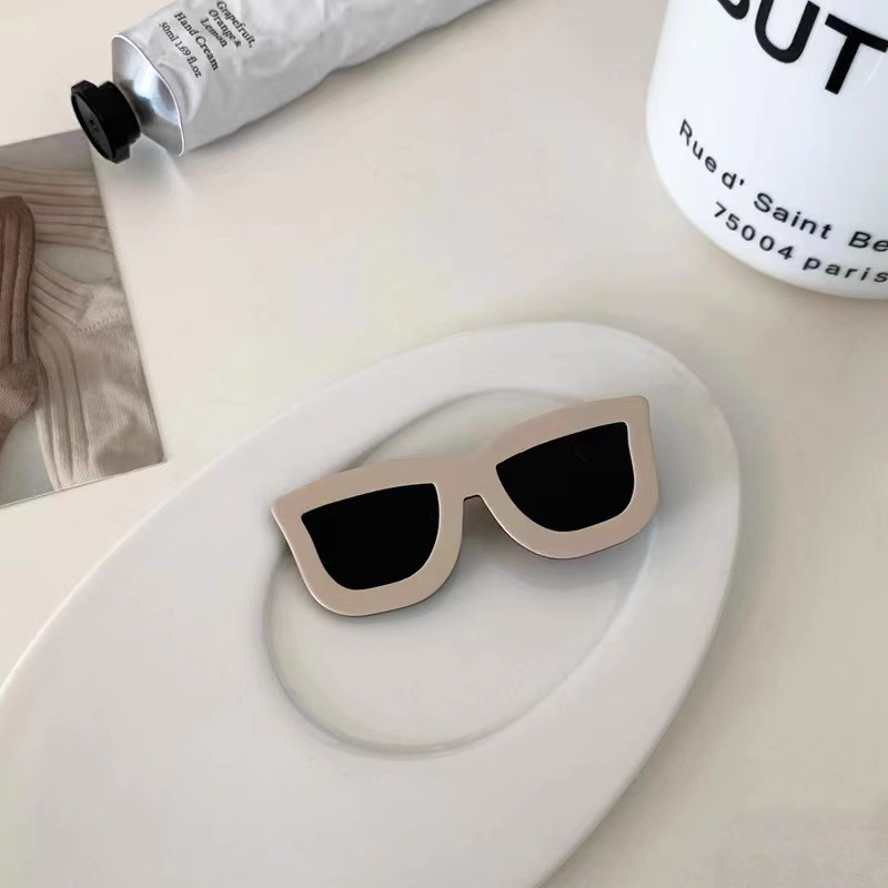 Kẹp Tóc Hình Mỏ Vịt Đeo Kính Râm Trái Tim Dễ Thương Vui Nhộn Kiểu Nhật Hàn Cho Bạn Gái