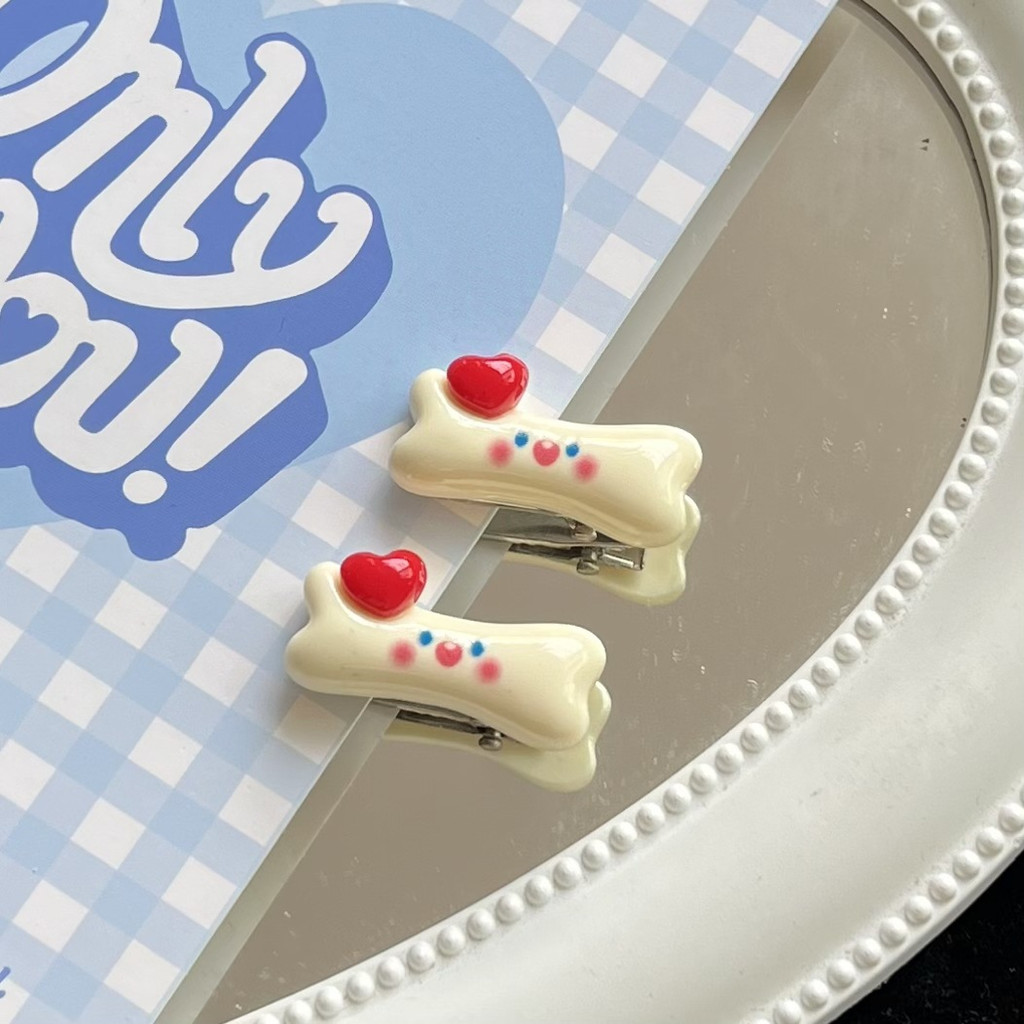 Kẹp Tóc Bên Hông Hình Xương Nhỏ Vui Nhộn Phong Cách Nhật Bản Cho Nữ