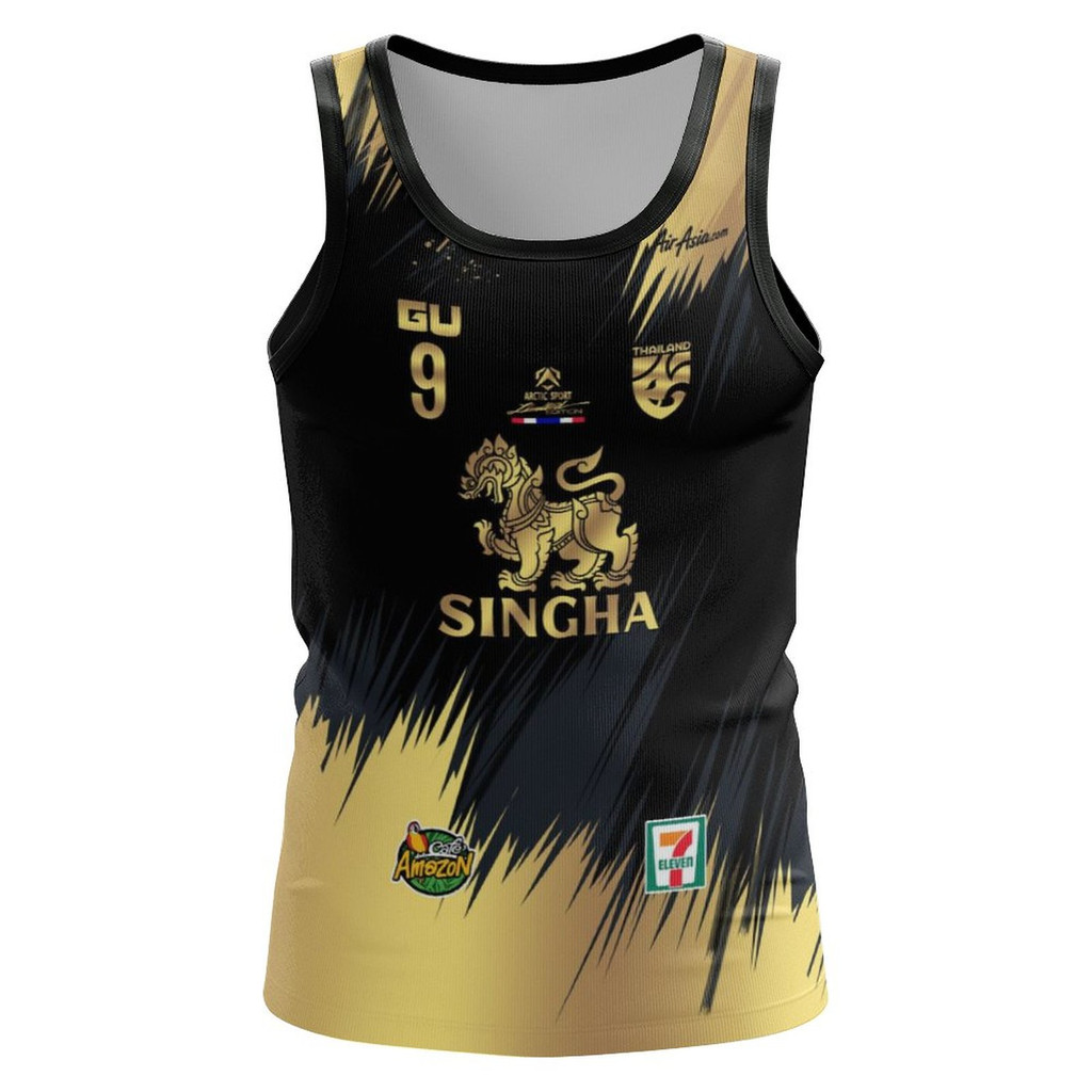 Áo Thun Thể Thao jersey Vải polyester In Logo Đội Tuyển Thái Lan Thời Trang Cho Nam Và Nữ