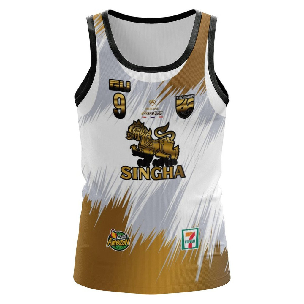Áo Thun Thể Thao jersey Vải polyester In Logo Đội Tuyển Thái Lan Thời Trang Cho Nam Và Nữ