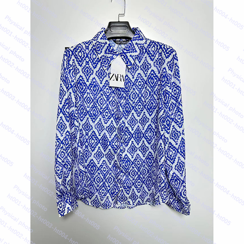 Áo Sơ Mi Lụa satin In Họa Tiết Thanh Lịch Thời Trang ZARA Cho Nữ