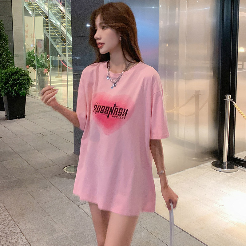 Áo Thun Dáng Rộng plus size Phong Cách Hàn Quốc Thời Trang Mùa Hè Dành Cho Nữ