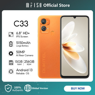 Oukitel c33 6.8inch 15gb + 256gb 5150mah điện thoại thông minh