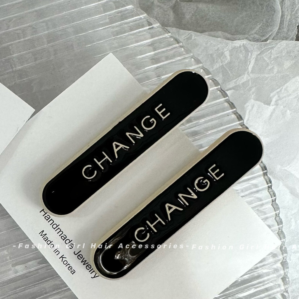 Kẹp Tóc Dài Bằng Hợp Kim In Chữ Tiếng Anh Đơn Giản Sang Trọng