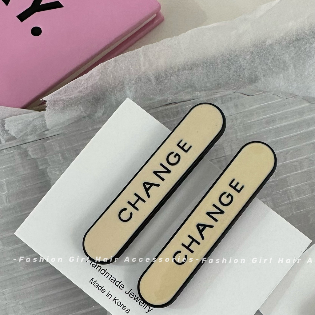 Kẹp Tóc Dài Bằng Hợp Kim In Chữ Tiếng Anh Đơn Giản Sang Trọng