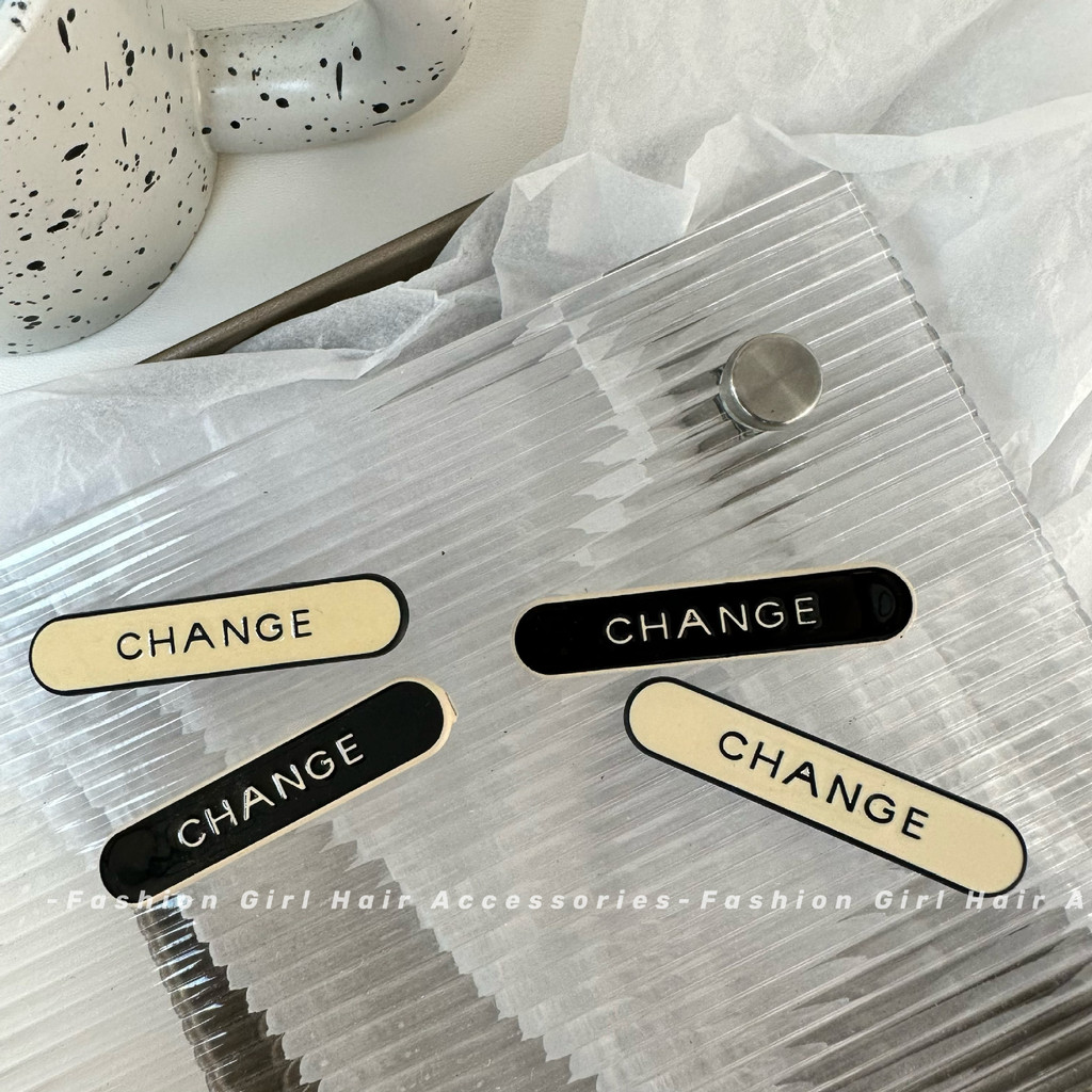 Kẹp Tóc Dài Bằng Hợp Kim In Chữ Tiếng Anh Đơn Giản Sang Trọng