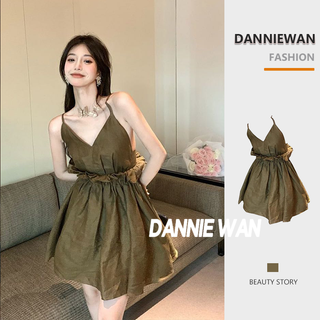 DannieWan  chân váy váy hở lưng váy 2 dây dáng dài váy cúp ngực  Beautiful Đẹp Trendy Phong cách A22M1OV 36Z230909