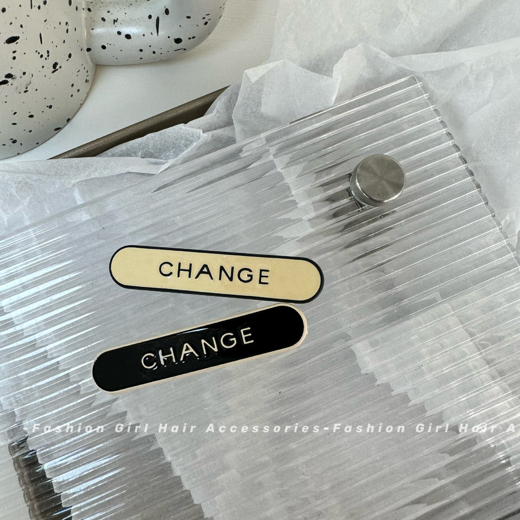 Kẹp Tóc Dài Bằng Hợp Kim In Chữ Tiếng Anh Đơn Giản Sang Trọng