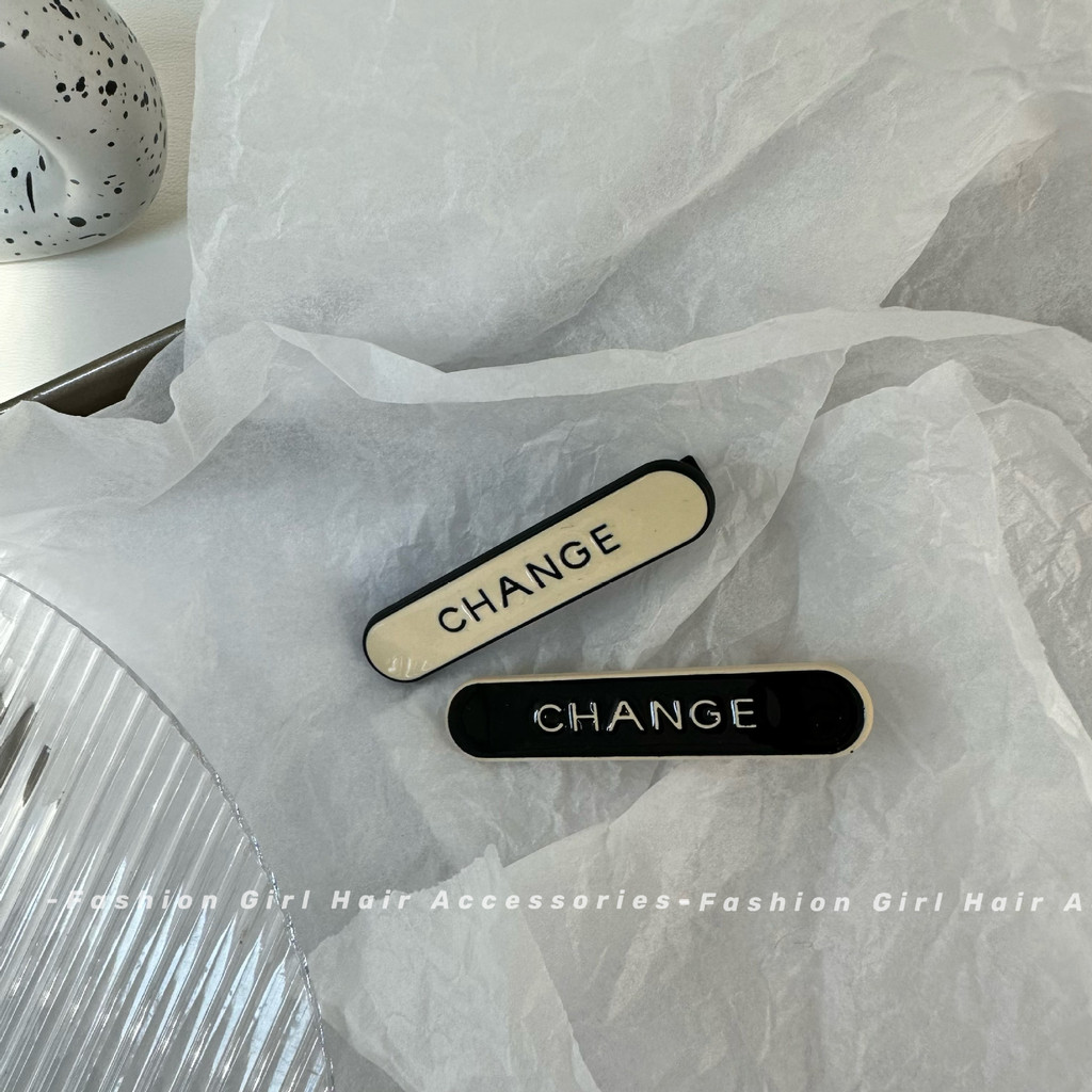 Kẹp Tóc Dài Bằng Hợp Kim In Chữ Tiếng Anh Đơn Giản Sang Trọng