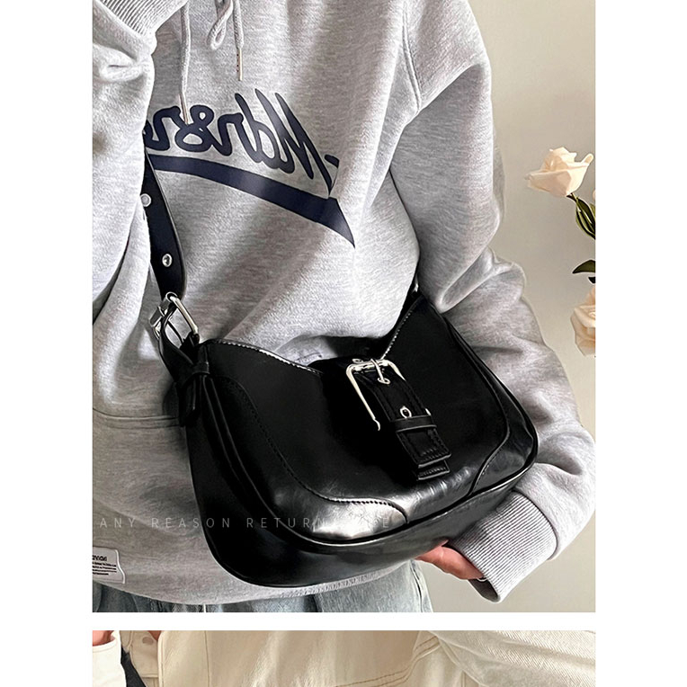 CHERLKOLRS Túi Đeo Vai Hình Bán Nguyệt Phong Cách retro Thời Trang Cá Tính Dành Cho Nữ