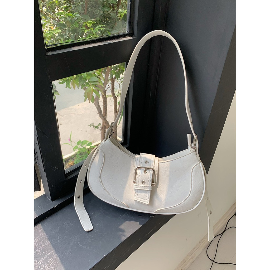 CHERLKOLRS Túi Đeo Vai Hình Bán Nguyệt Phong Cách retro Thời Trang Cá Tính Dành Cho Nữ