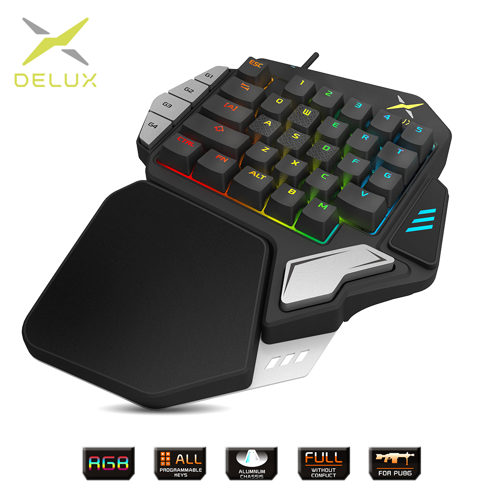 Bàn Phím Chơi Game Delux T9X Có Đèn Nền RGB Cho PC PS4 Xbox