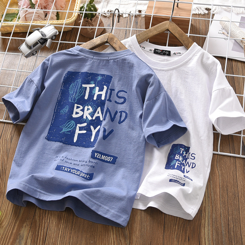 Sun baby Áo Thun cotton Tay Ngắn In Hình Thời Trang Mùa Hè 2023 Dành Cho Bé