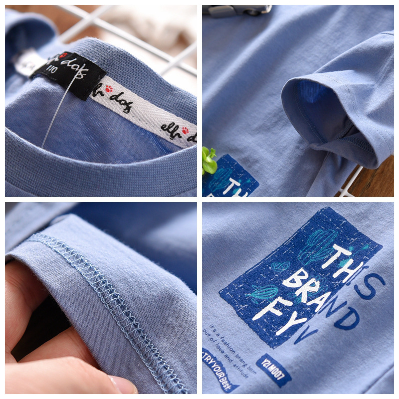 Sun baby Áo Thun cotton Tay Ngắn In Hình Thời Trang Mùa Hè 2023 Dành Cho Bé