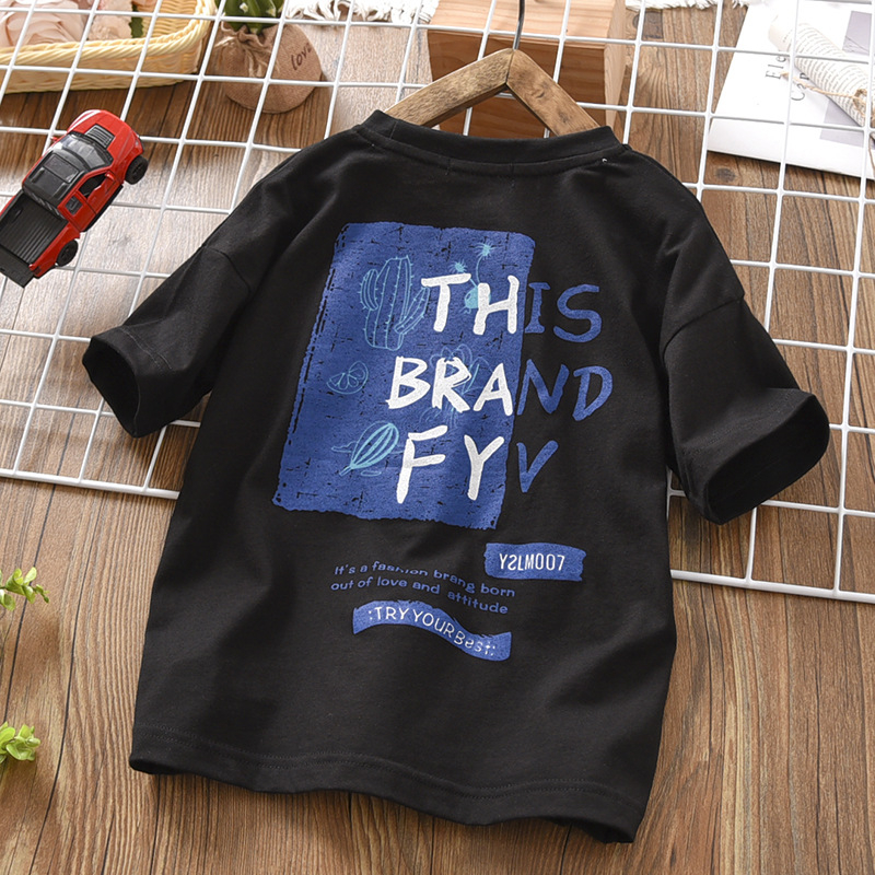 Sun baby Áo Thun cotton Tay Ngắn In Hình Thời Trang Mùa Hè 2023 Dành Cho Bé