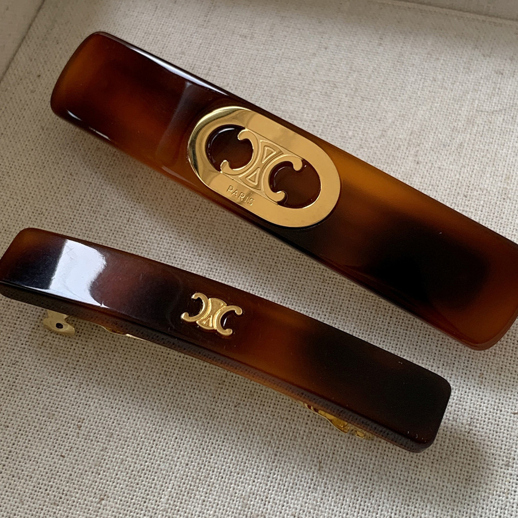 Kẹp Tóc Hình oval Họa Tiết Da Báo Sang Trọng