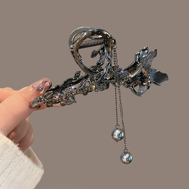 Kẹp Tóc Tua Rua Cỡ Lớn Thời Trang Mùa Thu Cao Cấp Cho Nữ