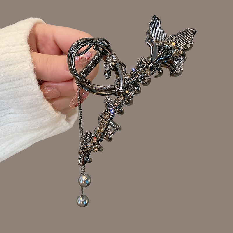 Kẹp Tóc Tua Rua Cỡ Lớn Thời Trang Mùa Thu Cao Cấp Cho Nữ